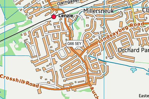 G66 5EY map - OS VectorMap District (Ordnance Survey)