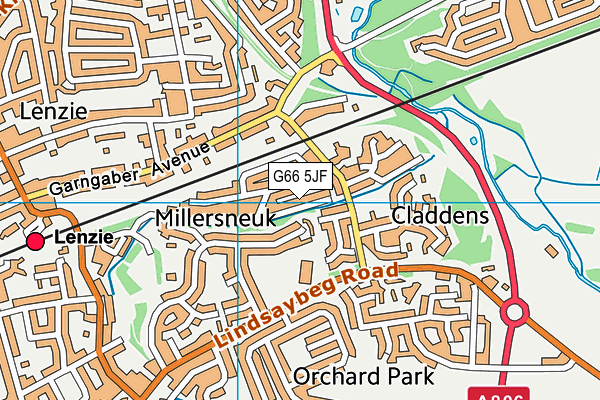 G66 5JF map - OS VectorMap District (Ordnance Survey)