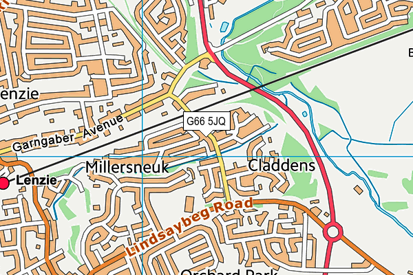 G66 5JQ map - OS VectorMap District (Ordnance Survey)