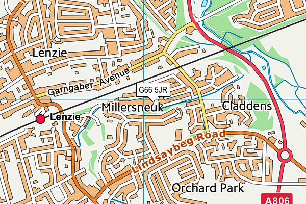 G66 5JR map - OS VectorMap District (Ordnance Survey) G66 5JR map - OS VectorMap District (Ordnance Survey)