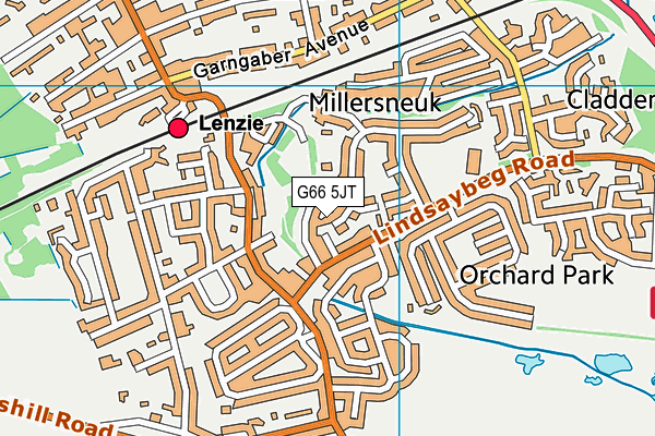 G66 5JT map - OS VectorMap District (Ordnance Survey)