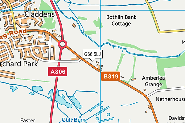 G66 5LJ map - OS VectorMap District (Ordnance Survey)