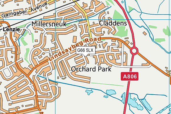 G66 5LX map - OS VectorMap District (Ordnance Survey) G66 5LX map - OS VectorMap District (Ordnance Survey)