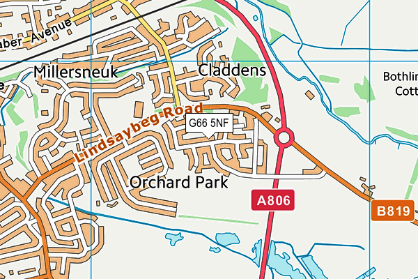 G66 5NF map - OS VectorMap District (Ordnance Survey)