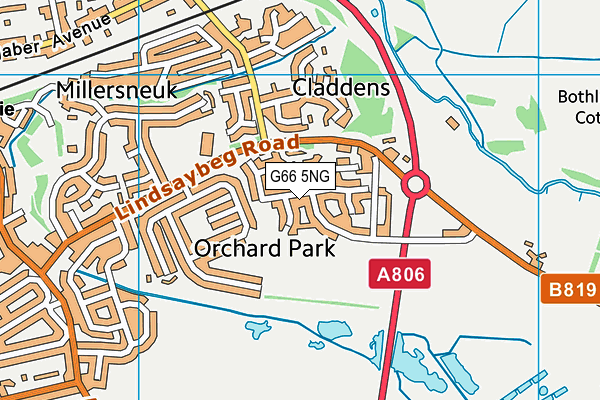 G66 5NG map - OS VectorMap District (Ordnance Survey) G66 5NG map - OS VectorMap District (Ordnance Survey)