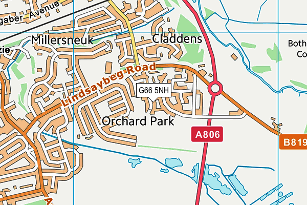 G66 5NH map - OS VectorMap District (Ordnance Survey) G66 5NH map - OS VectorMap District (Ordnance Survey)