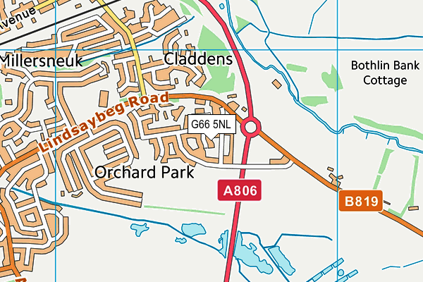 G66 5NL map - OS VectorMap District (Ordnance Survey) G66 5NL map - OS VectorMap District (Ordnance Survey)
