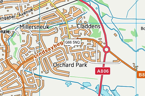 G66 5NQ map - OS VectorMap District (Ordnance Survey)