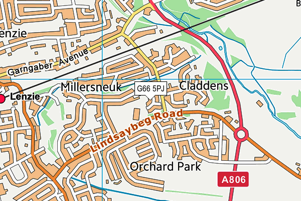 G66 5PJ map - OS VectorMap District (Ordnance Survey) G66 5PJ map - OS VectorMap District (Ordnance Survey)