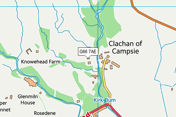 G66 7AE map - OS VectorMap District (Ordnance Survey) G66 7AE map - OS VectorMap District (Ordnance Survey)