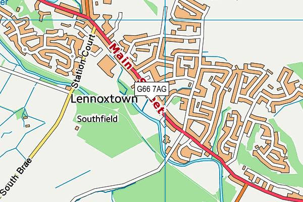 G66 7AG map - OS VectorMap District (Ordnance Survey)