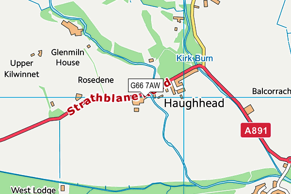 G66 7AW map - OS VectorMap District (Ordnance Survey) G66 7AW map - OS VectorMap District (Ordnance Survey)
