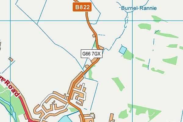 G66 7GX map - OS VectorMap District (Ordnance Survey) G66 7GX map - OS VectorMap District (Ordnance Survey)