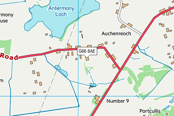 G66 8AE map - OS VectorMap District (Ordnance Survey) G66 8AE map - OS VectorMap District (Ordnance Survey)