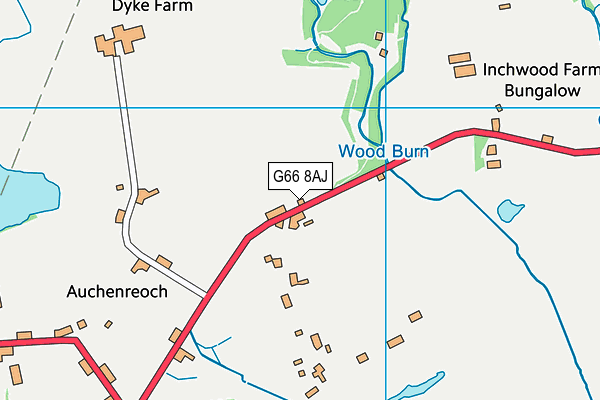 G66 8AJ map - OS VectorMap District (Ordnance Survey)