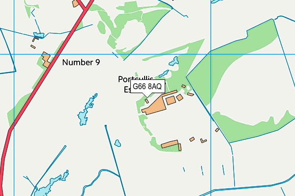 G66 8AQ map - OS VectorMap District (Ordnance Survey)
