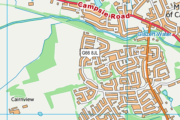 G66 8JL map - OS VectorMap District (Ordnance Survey)