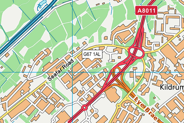 G67 1AL map - OS VectorMap District (Ordnance Survey)