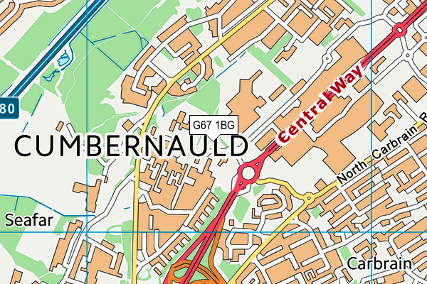 G67 1BG map - OS VectorMap District (Ordnance Survey)