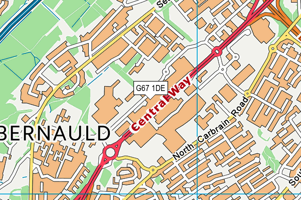 G67 1DE map - OS VectorMap District (Ordnance Survey)