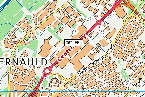 G67 1EE map - OS VectorMap District (Ordnance Survey)