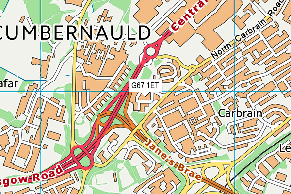 G67 1ET map - OS VectorMap District (Ordnance Survey) G67 1ET map - OS VectorMap District (Ordnance Survey)