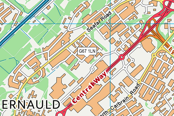 G67 1LN map - OS VectorMap District (Ordnance Survey) G67 1LN map - OS VectorMap District (Ordnance Survey)