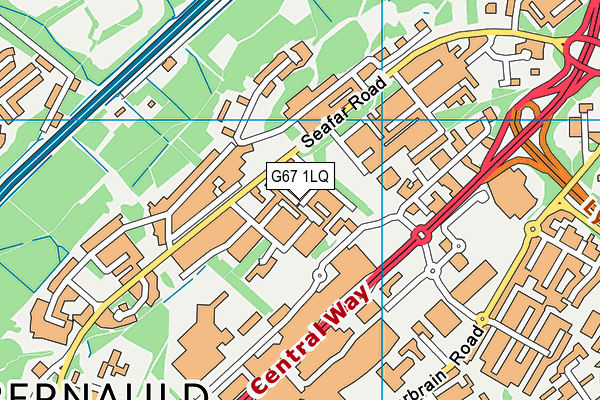 G67 1LQ map - OS VectorMap District (Ordnance Survey)