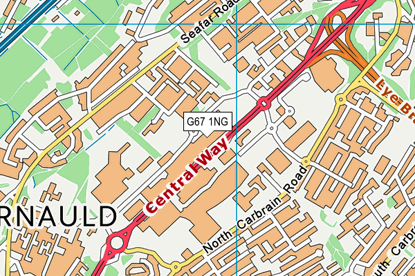 G67 1NG map - OS VectorMap District (Ordnance Survey)