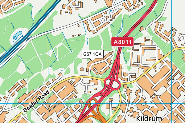 G67 1QA map - OS VectorMap District (Ordnance Survey) G67 1QA map - OS VectorMap District (Ordnance Survey)