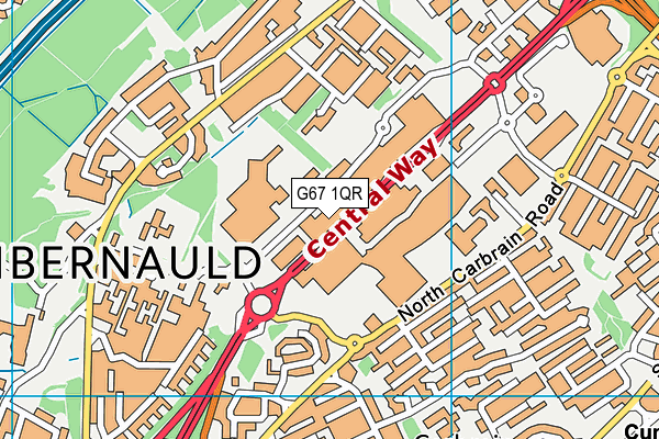 G67 1QR map - OS VectorMap District (Ordnance Survey)