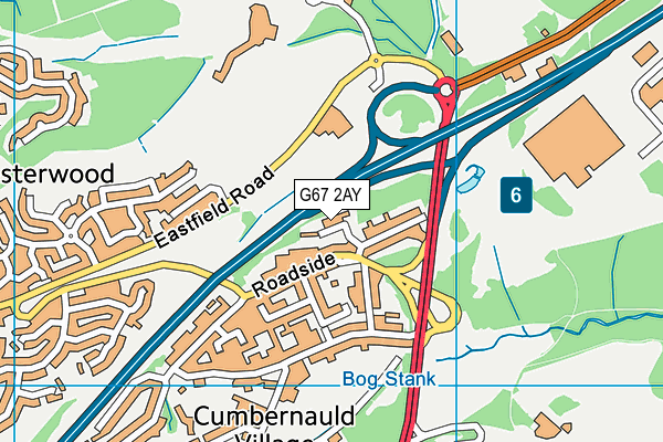G67 2AY map - OS VectorMap District (Ordnance Survey)