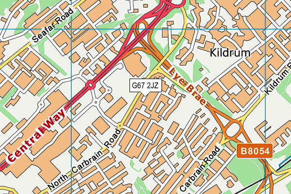 G67 2JZ map - OS VectorMap District (Ordnance Survey)