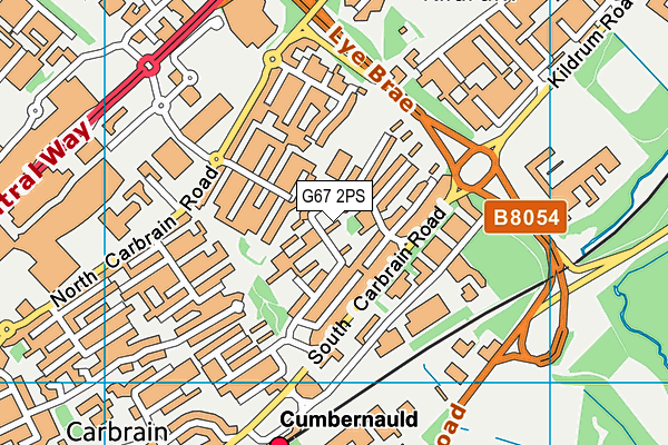 G67 2PS map - OS VectorMap District (Ordnance Survey)