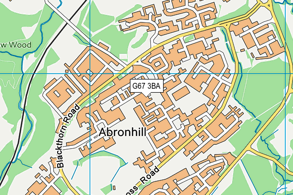 G67 3BA map - OS VectorMap District (Ordnance Survey)