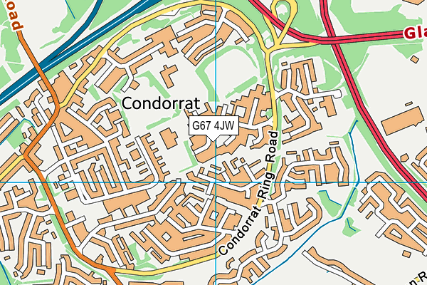 G67 4JW map - OS VectorMap District (Ordnance Survey)