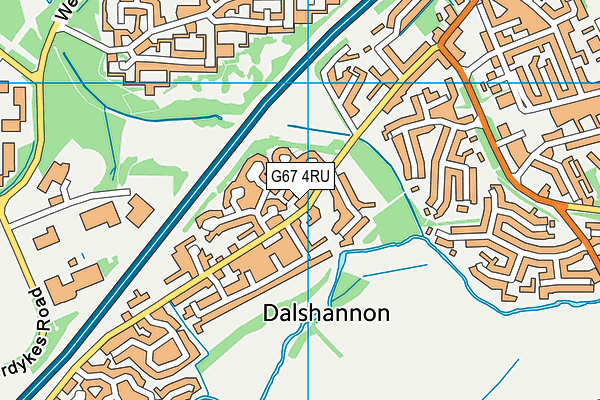 G67 4RU map - OS VectorMap District (Ordnance Survey)