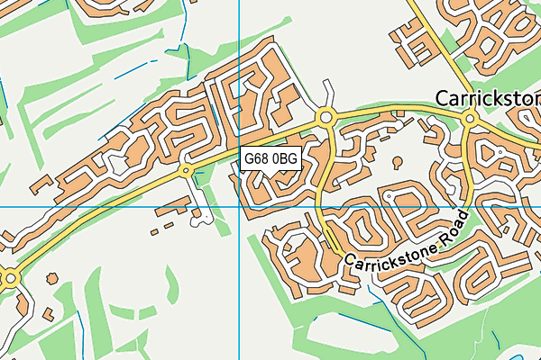 G68 0BG map - OS VectorMap District (Ordnance Survey)