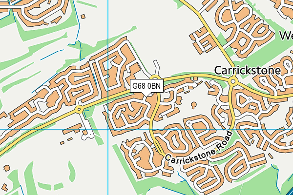 G68 0BN map - OS VectorMap District (Ordnance Survey)
