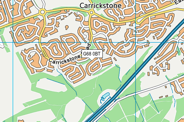 G68 0BT map - OS VectorMap District (Ordnance Survey)