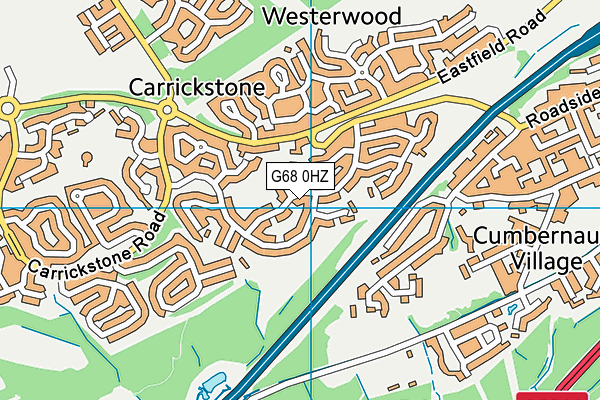 G68 0HZ map - OS VectorMap District (Ordnance Survey)
