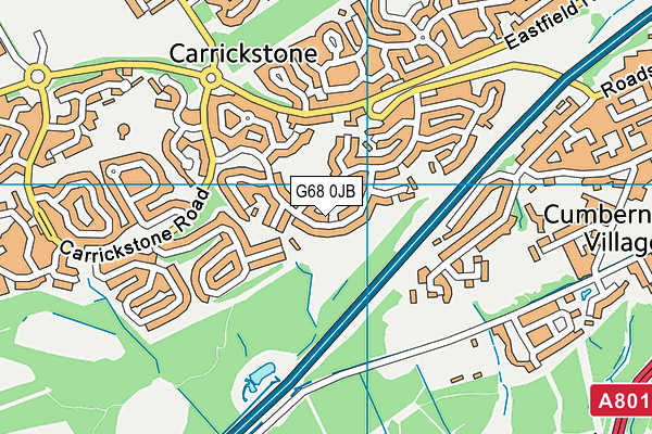 G68 0JB map - OS VectorMap District (Ordnance Survey) G68 0JB map - OS VectorMap District (Ordnance Survey)