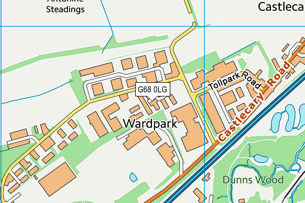G68 0LG map - OS VectorMap District (Ordnance Survey)