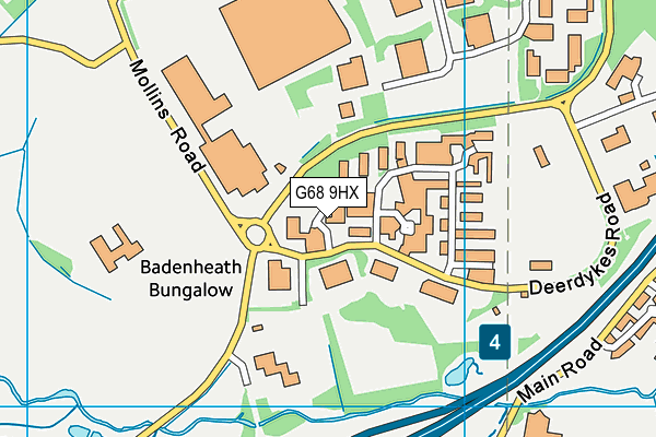 G68 9HX map - OS VectorMap District (Ordnance Survey) G68 9HX map - OS VectorMap District (Ordnance Survey)