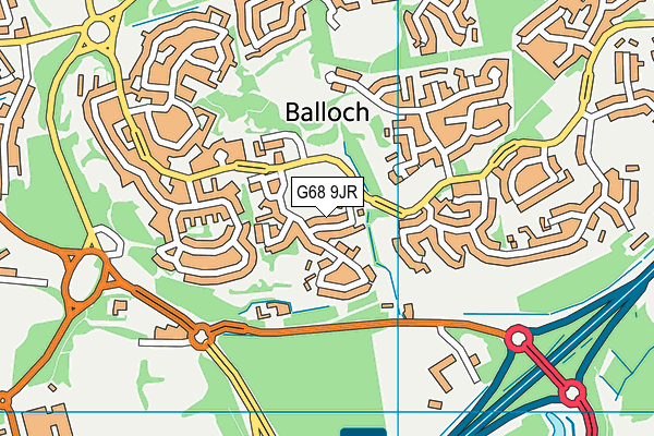 G68 9JR map - OS VectorMap District (Ordnance Survey) G68 9JR map - OS VectorMap District (Ordnance Survey)