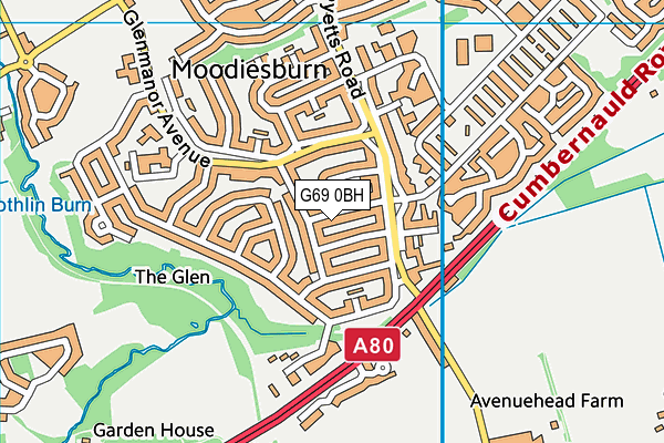 G69 0BH map - OS VectorMap District (Ordnance Survey) G69 0BH map - OS VectorMap District (Ordnance Survey)