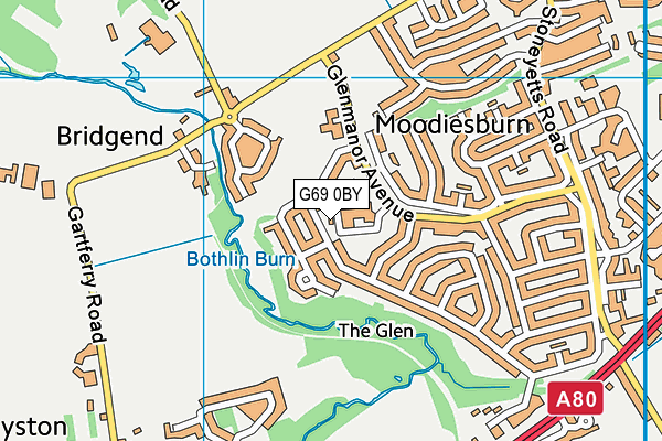 G69 0BY map - OS VectorMap District (Ordnance Survey)