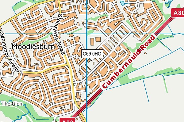 G69 0HG map - OS VectorMap District (Ordnance Survey)