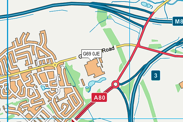 G69 0JE map - OS VectorMap District (Ordnance Survey) G69 0JE map - OS VectorMap District (Ordnance Survey)