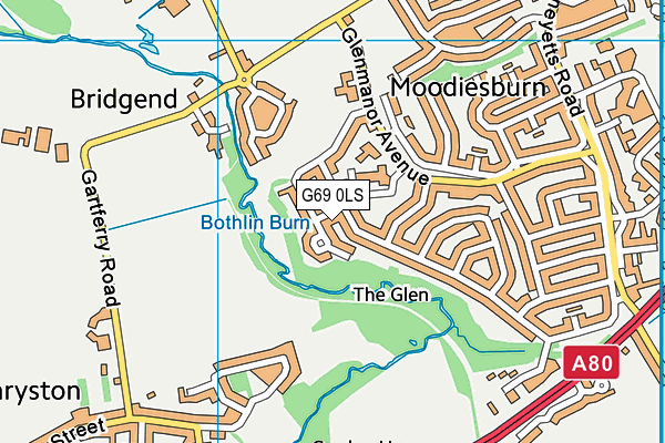 G69 0LS map - OS VectorMap District (Ordnance Survey)